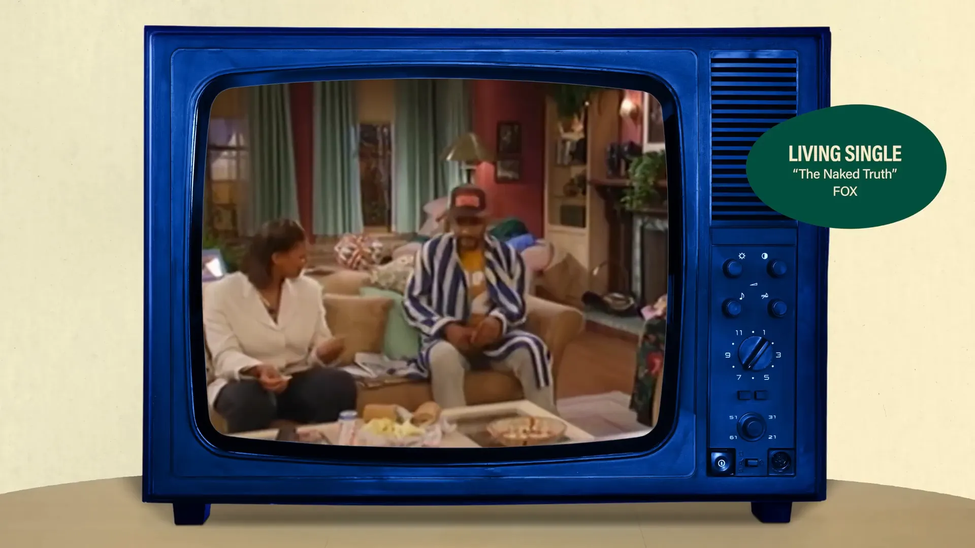 Overton and Kyle in a heated yet brotherly argument scene from Living Single